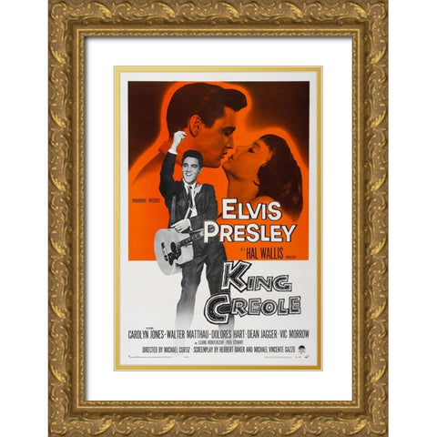 King Creole Gold Ornate Wood Framed Art Print with Double Matting by Vintage Hollywood Archive