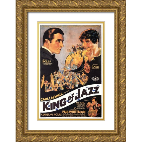 King of Jazz-1930 Gold Ornate Wood Framed Art Print with Double Matting by Vintage Hollywood Archive