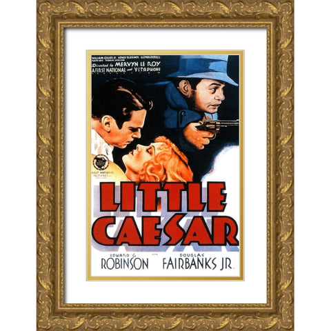 Little Caesar-1931 Gold Ornate Wood Framed Art Print with Double Matting by Vintage Hollywood Archive