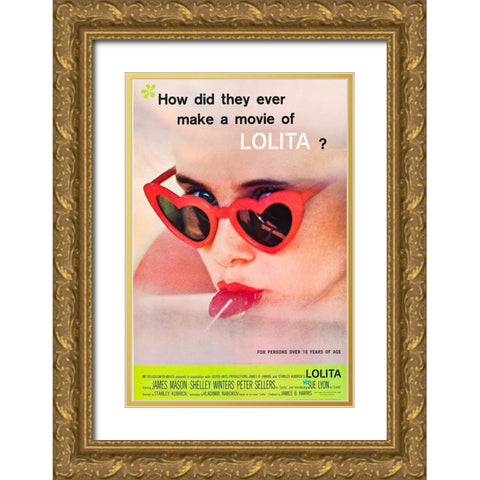 Lolita-1962 Gold Ornate Wood Framed Art Print with Double Matting by Vintage Hollywood Archive