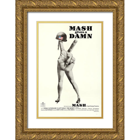 M A S H-1970 Gold Ornate Wood Framed Art Print with Double Matting by Vintage Hollywood Archive