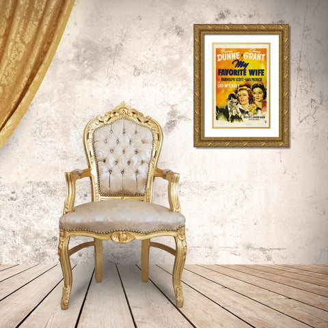 My Fave Wife Gold Ornate Wood Framed Art Print with Double Matting by Vintage Hollywood Archive