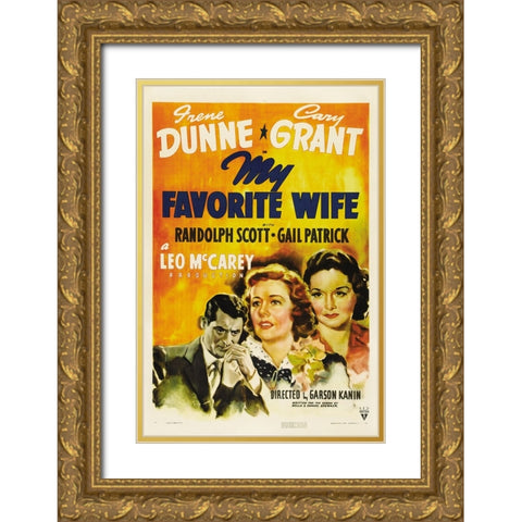 My Fave Wife Gold Ornate Wood Framed Art Print with Double Matting by Vintage Hollywood Archive