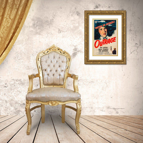 Outrage-1950 Gold Ornate Wood Framed Art Print with Double Matting by Vintage Hollywood Archive