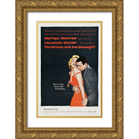 Prince and the Showgirl Gold Ornate Wood Framed Art Print with Double Matting by Vintage Hollywood Archive