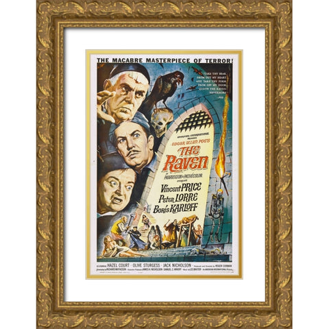 Raven Gold Ornate Wood Framed Art Print with Double Matting by Vintage Hollywood Archive