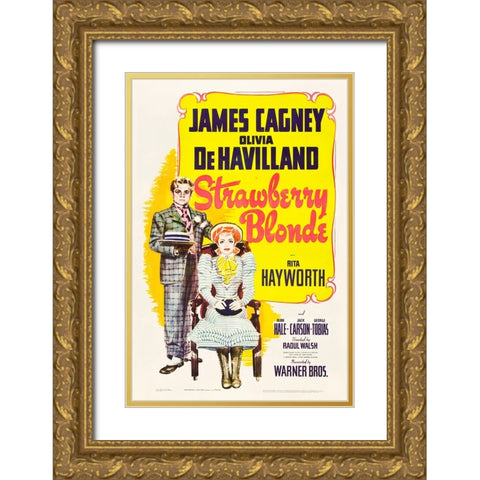 Strawberry Blonde-1941 Gold Ornate Wood Framed Art Print with Double Matting by Vintage Hollywood Archive
