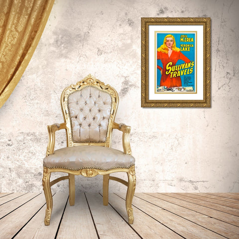 Sullivans Travels-1941 Gold Ornate Wood Framed Art Print with Double Matting by Vintage Hollywood Archive