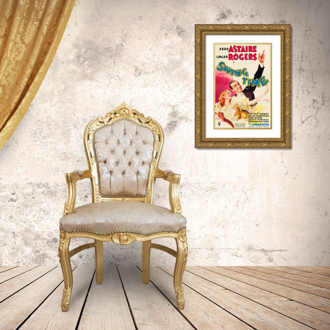 Swing Time-1936 Gold Ornate Wood Framed Art Print with Double Matting by Vintage Hollywood Archive
