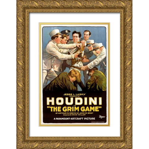 The Grim Game-1919 Gold Ornate Wood Framed Art Print with Double Matting by Vintage Hollywood Archive