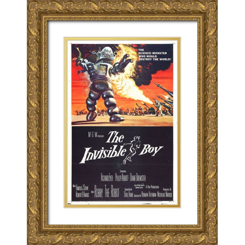 The Invisible Boy-1956 Gold Ornate Wood Framed Art Print with Double Matting by Vintage Hollywood Archive