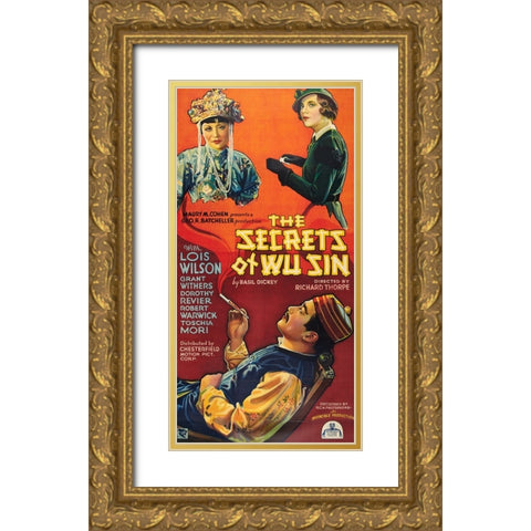 The Secrets of Wu Sin-1932 Gold Ornate Wood Framed Art Print with Double Matting by Vintage Hollywood Archive