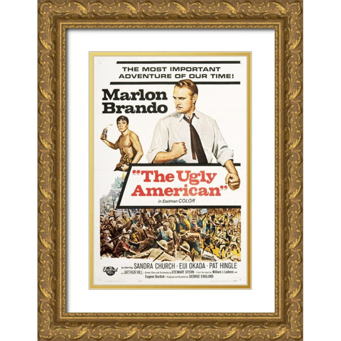The Ugly American-1963 Gold Ornate Wood Framed Art Print with Double Matting by Vintage Hollywood Archive