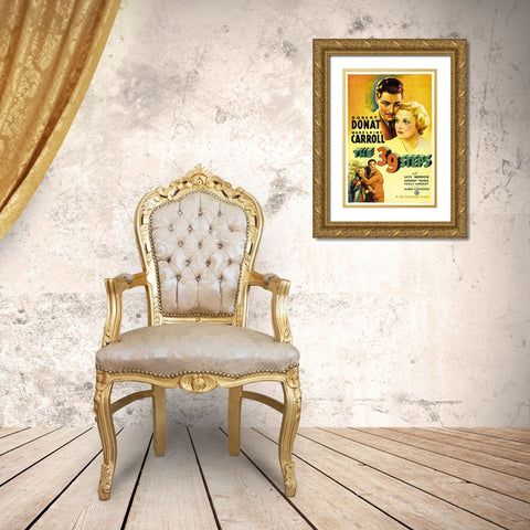 The 39 Steps-1935 Gold Ornate Wood Framed Art Print with Double Matting by Vintage Hollywood Archive