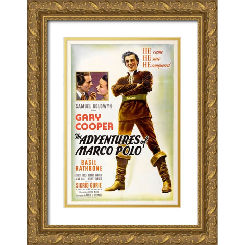 The Adventures of Marco Polo-1938 Gold Ornate Wood Framed Art Print with Double Matting by Vintage Hollywood Archive