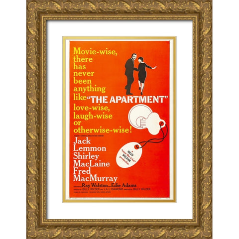 The Apartment-1960 Gold Ornate Wood Framed Art Print with Double Matting by Vintage Hollywood Archive