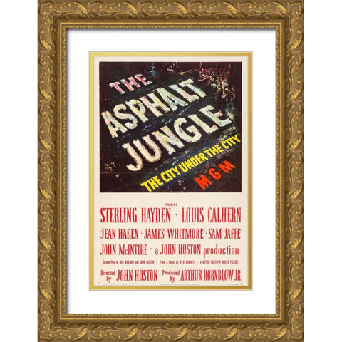 The Asphalt Jungle-1950 Gold Ornate Wood Framed Art Print with Double Matting by Vintage Hollywood Archive