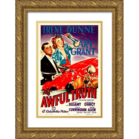 The Awful Truth-1937 Gold Ornate Wood Framed Art Print with Double Matting by Vintage Hollywood Archive