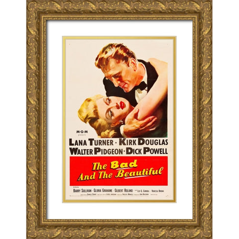 The Bad and the Beautiful-1952 Gold Ornate Wood Framed Art Print with Double Matting by Vintage Hollywood Archive