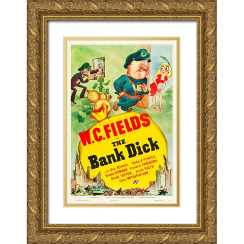 The Bank Dick-1940 Gold Ornate Wood Framed Art Print with Double Matting by Vintage Hollywood Archive