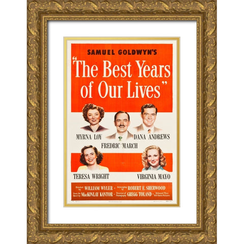 The Best Years of Our Lives-1946 Gold Ornate Wood Framed Art Print with Double Matting by Vintage Hollywood Archive
