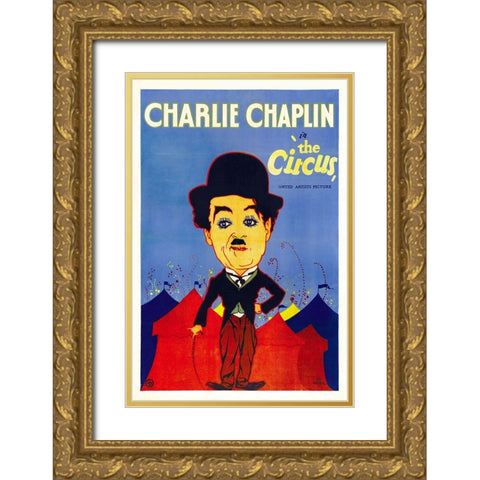 The Circus-1928 Gold Ornate Wood Framed Art Print with Double Matting by Vintage Hollywood Archive