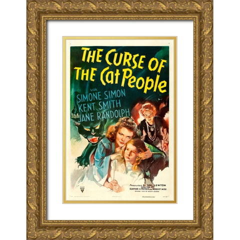 The Curse of the Cat People-1943 Gold Ornate Wood Framed Art Print with Double Matting by Vintage Hollywood Archive