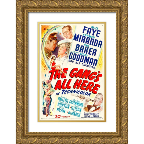 The Gangs All Here-1943 Gold Ornate Wood Framed Art Print with Double Matting by Vintage Hollywood Archive