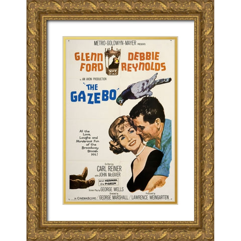 The Gazebo Gold Ornate Wood Framed Art Print with Double Matting by Vintage Hollywood Archive