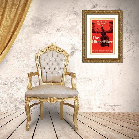 The Hitch Hiker-1953 Gold Ornate Wood Framed Art Print with Double Matting by Vintage Hollywood Archive