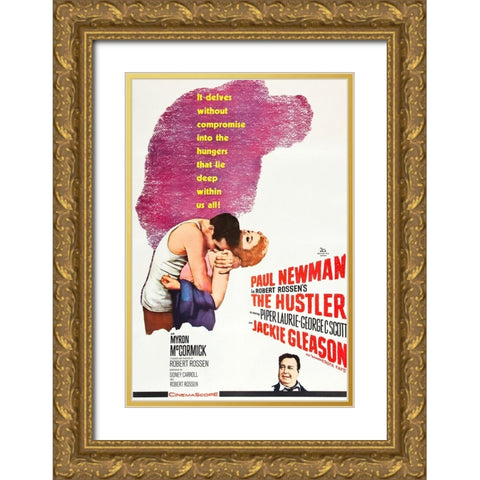 The Hustler-1961 Gold Ornate Wood Framed Art Print with Double Matting by Vintage Hollywood Archive