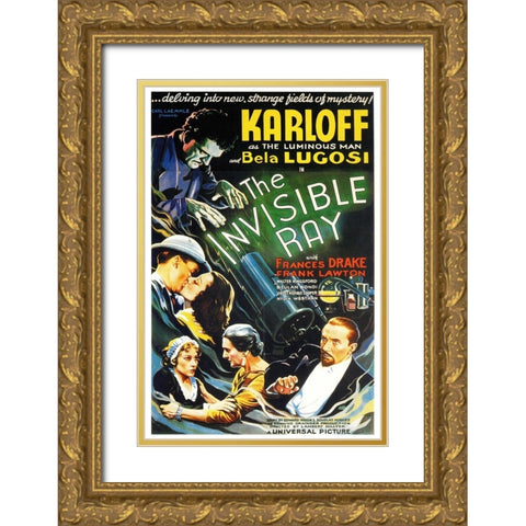 The invisible Ray-1936 Gold Ornate Wood Framed Art Print with Double Matting by Vintage Hollywood Archive