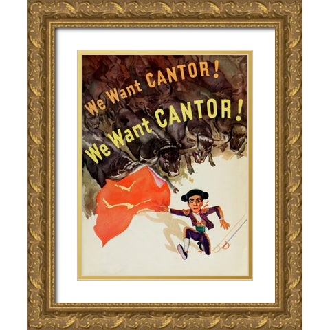 The Kid from Spain-1932 Gold Ornate Wood Framed Art Print with Double Matting by Vintage Hollywood Archive