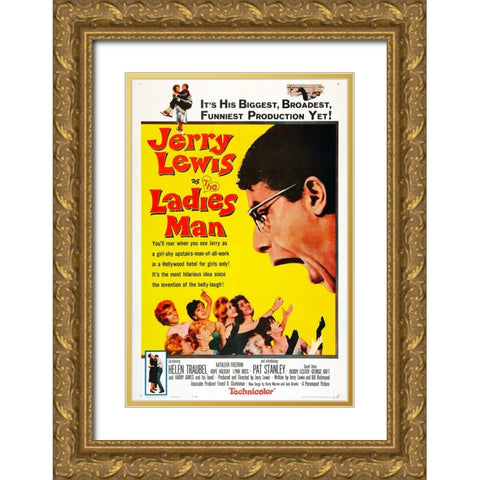 The Ladies Man-1961 Gold Ornate Wood Framed Art Print with Double Matting by Vintage Hollywood Archive