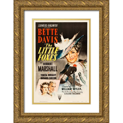 The Little Foxes-1941 Gold Ornate Wood Framed Art Print with Double Matting by Vintage Hollywood Archive