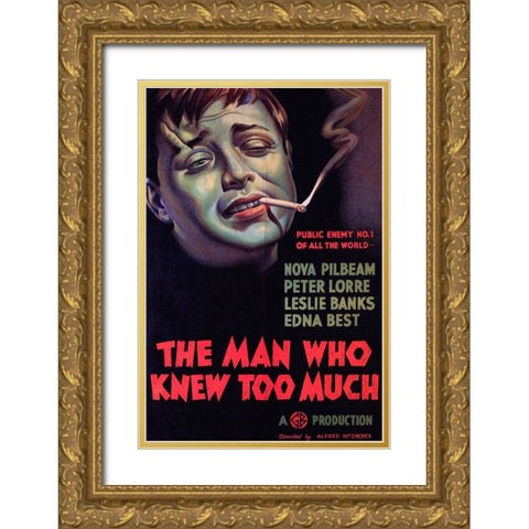 The Man who Knew too Much-1934 Gold Ornate Wood Framed Art Print with Double Matting by Vintage Hollywood Archive