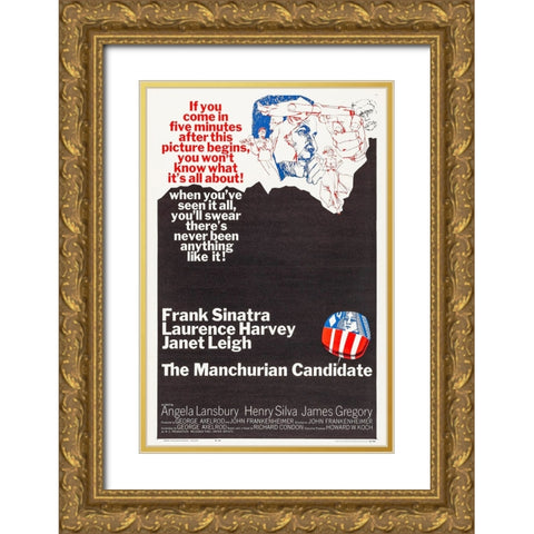 The Manchurian Candidate-1962 Gold Ornate Wood Framed Art Print with Double Matting by Vintage Hollywood Archive