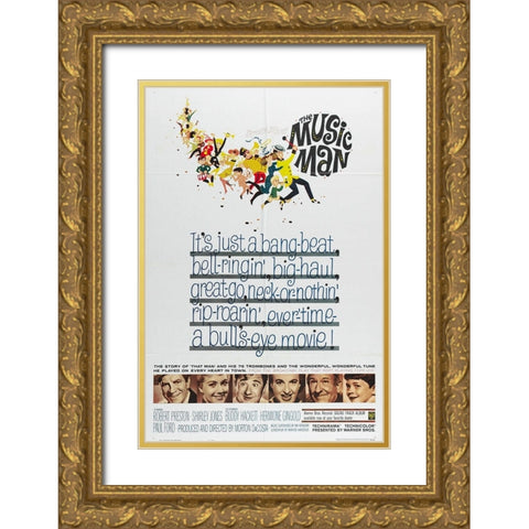 The Music Man-1962 Gold Ornate Wood Framed Art Print with Double Matting by Vintage Hollywood Archive