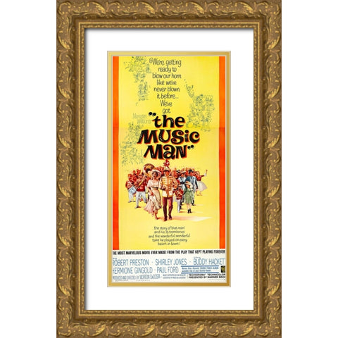 The Music Man-1962 Gold Ornate Wood Framed Art Print with Double Matting by Vintage Hollywood Archive