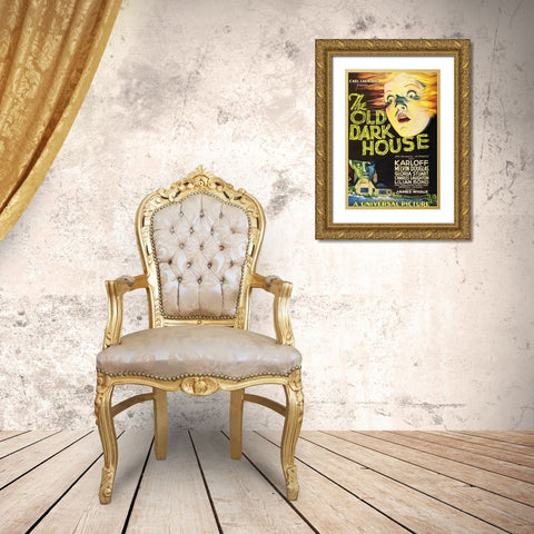The Old Dark House-1932 Gold Ornate Wood Framed Art Print with Double Matting by Vintage Hollywood Archive