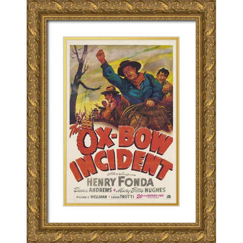 The Ox Bow Incident-1942 Gold Ornate Wood Framed Art Print with Double Matting by Vintage Hollywood Archive