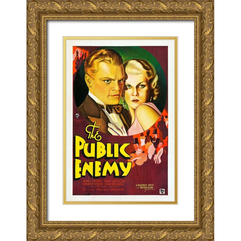 The Public Enemy-1931 Gold Ornate Wood Framed Art Print with Double Matting by Vintage Hollywood Archive