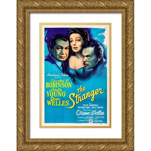The Stranger-1946 Gold Ornate Wood Framed Art Print with Double Matting by Vintage Hollywood Archive