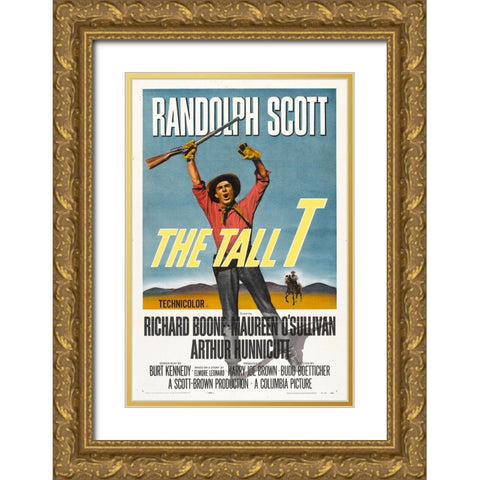 The Tall T-1957 Gold Ornate Wood Framed Art Print with Double Matting by Vintage Hollywood Archive