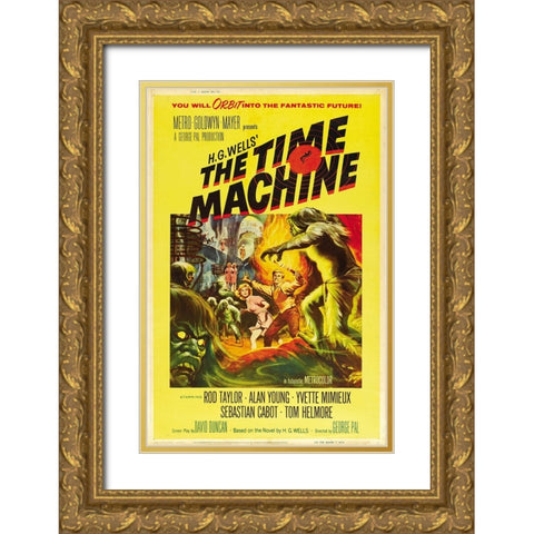 The Time Machine-1960 Gold Ornate Wood Framed Art Print with Double Matting by Vintage Hollywood Archive
