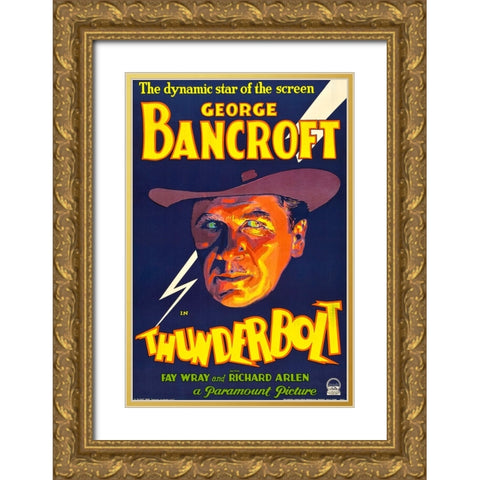 Thunderbolt-1929 Gold Ornate Wood Framed Art Print with Double Matting by Vintage Hollywood Archive