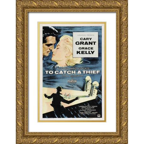 To Catch a Thief-1955 Gold Ornate Wood Framed Art Print with Double Matting by Vintage Hollywood Archive