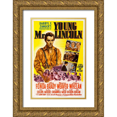 Young Mr. Lincoln-1939 Gold Ornate Wood Framed Art Print with Double Matting by Vintage Hollywood Archive