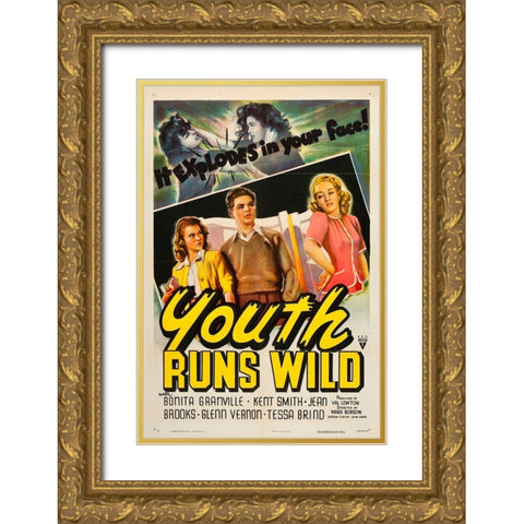 Youth Runs Wild-1944 Gold Ornate Wood Framed Art Print with Double Matting by Vintage Hollywood Archive