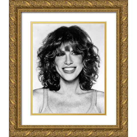 Carly Simon-1978 Gold Ornate Wood Framed Art Print with Double Matting by Vintage Music Archive